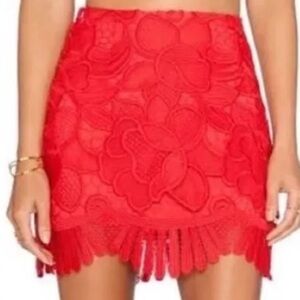 Lovers + Friends Scarlet Lace Skirt